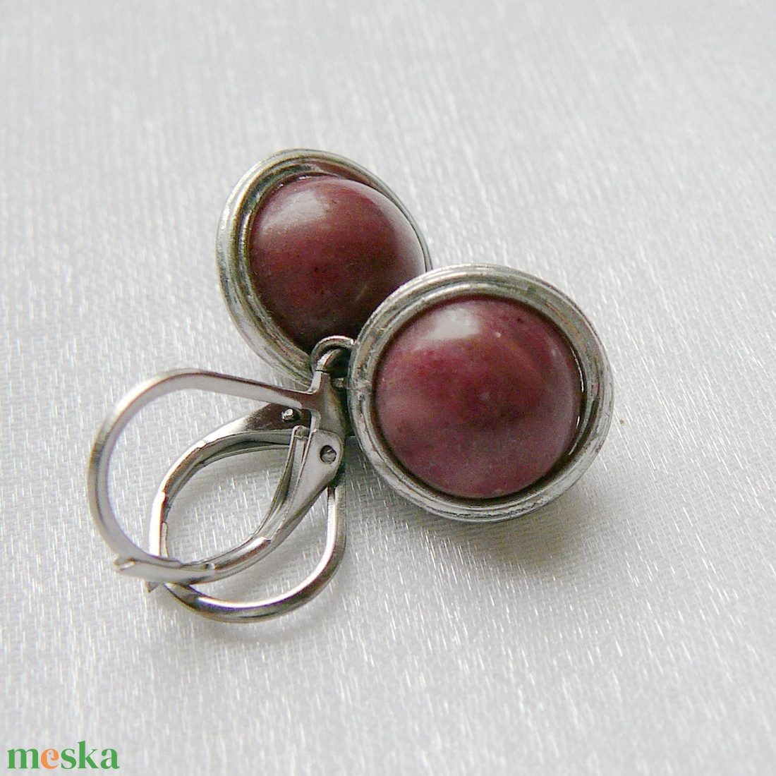 Thulit fülbevaló - ékszer - fülbevaló - lógó fülbevaló - Meska.hu