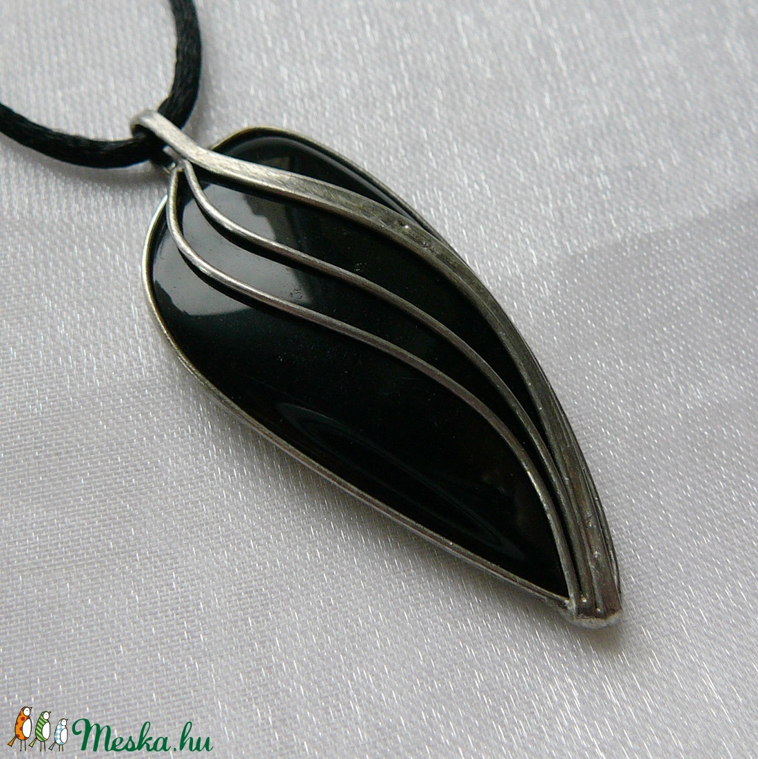 Szivárvány obszidián medál - ékszer - nyaklánc - medálos nyaklánc - Meska.hu