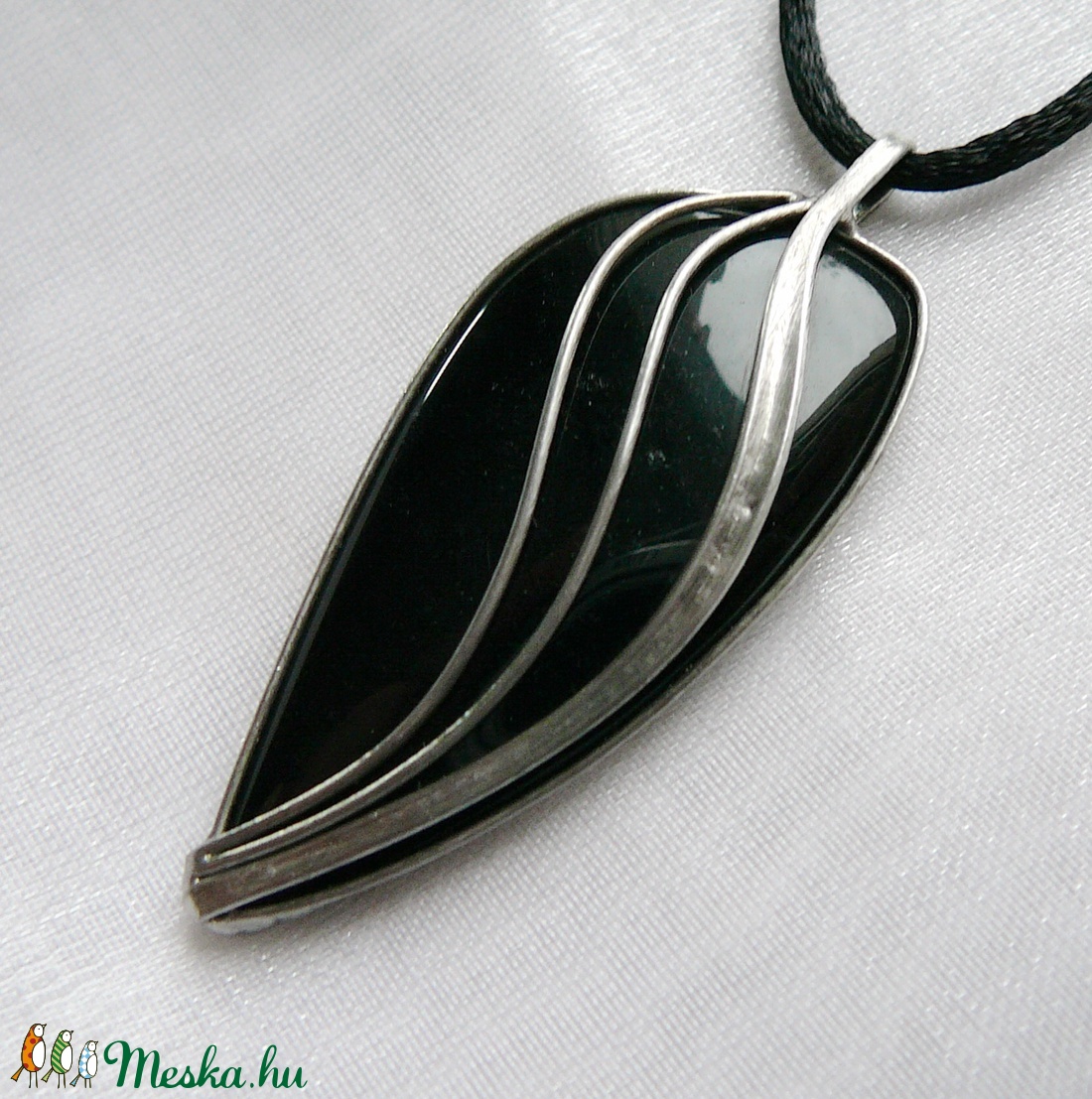 Szivárvány obszidián medál - ékszer - nyaklánc - medálos nyaklánc - Meska.hu