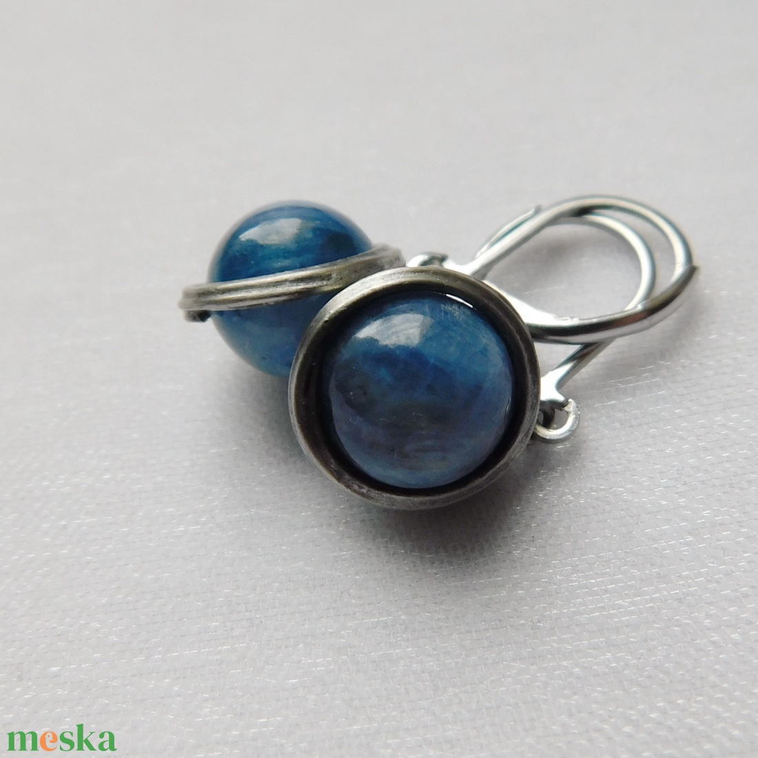 Kianit fülbevaló - ékszer - fülbevaló - lógó fülbevaló - Meska.hu