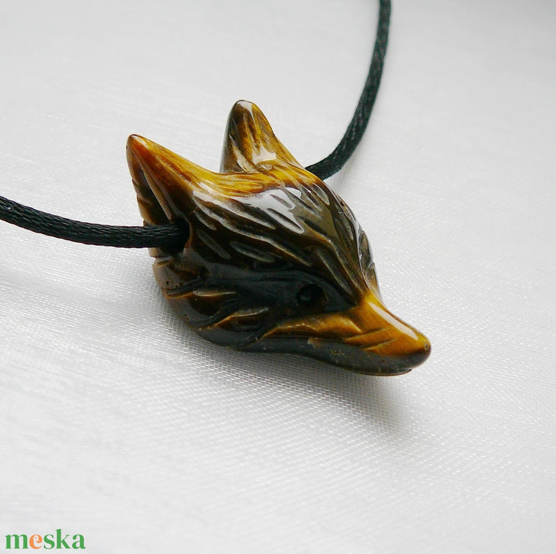 Tigrisszem róka medálos nyaklánc - ékszer - nyaklánc - medálos nyaklánc - Meska.hu