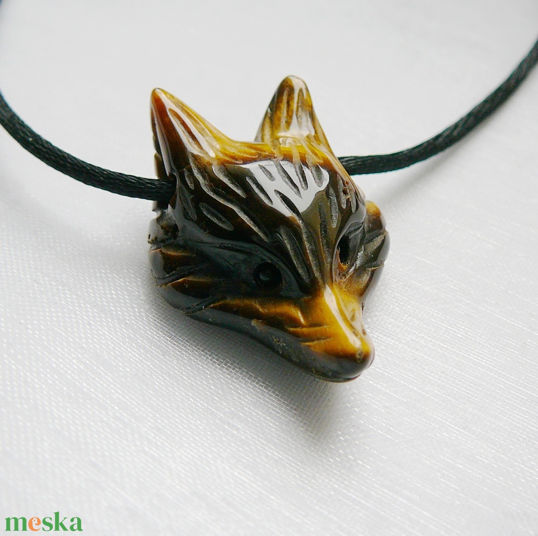 Tigrisszem róka medálos nyaklánc - ékszer - nyaklánc - medálos nyaklánc - Meska.hu