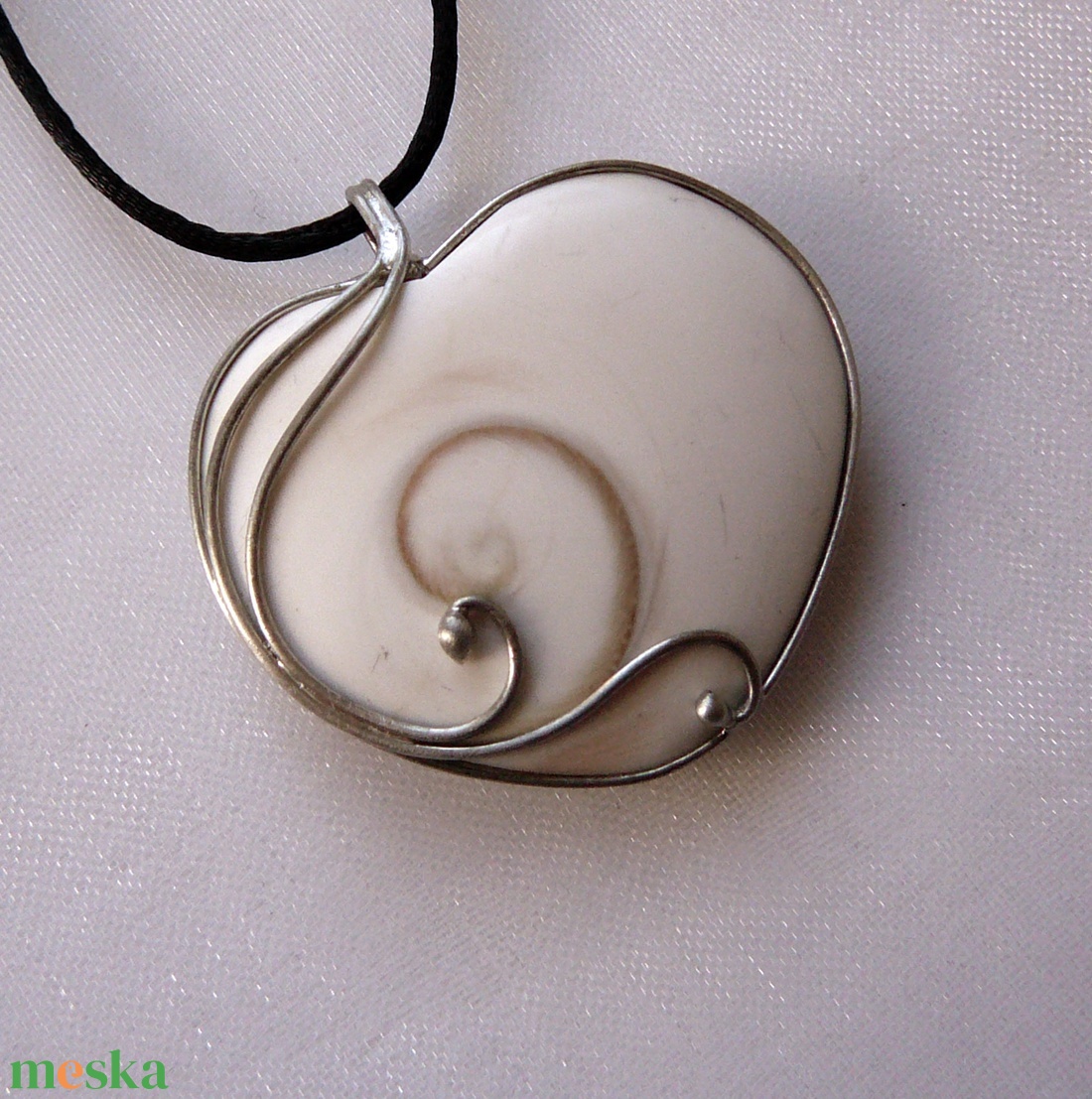 Shiva eye szív medál - ékszer - nyaklánc - medálos nyaklánc - Meska.hu