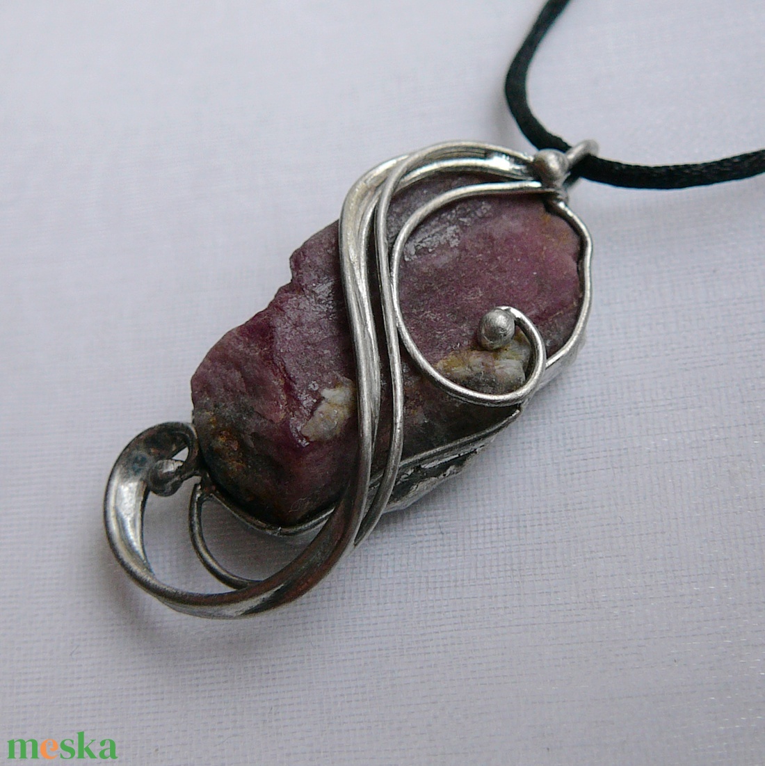 Rubin medál - ékszer - nyaklánc - medálos nyaklánc - Meska.hu