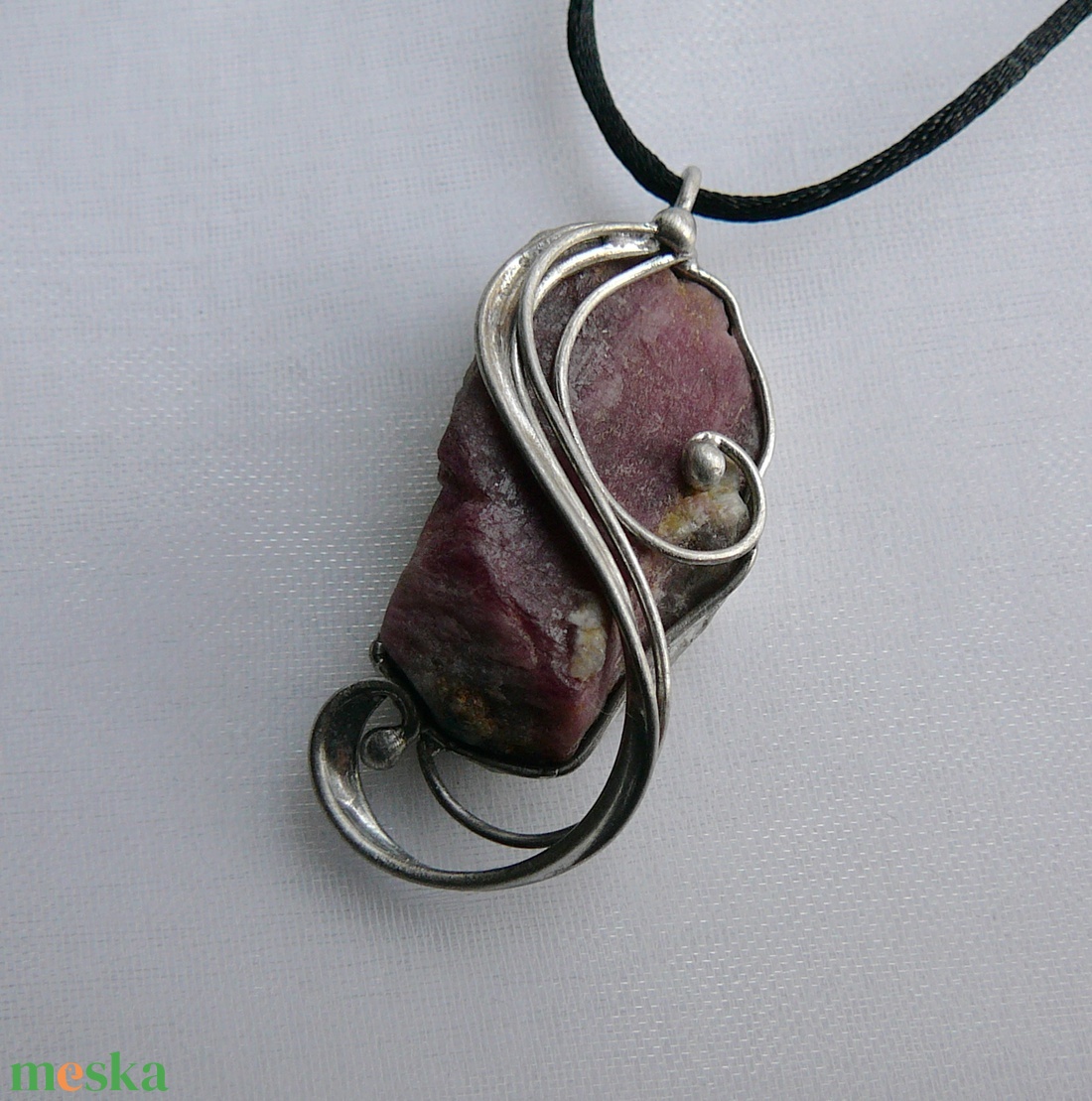 Rubin medál - ékszer - nyaklánc - medálos nyaklánc - Meska.hu