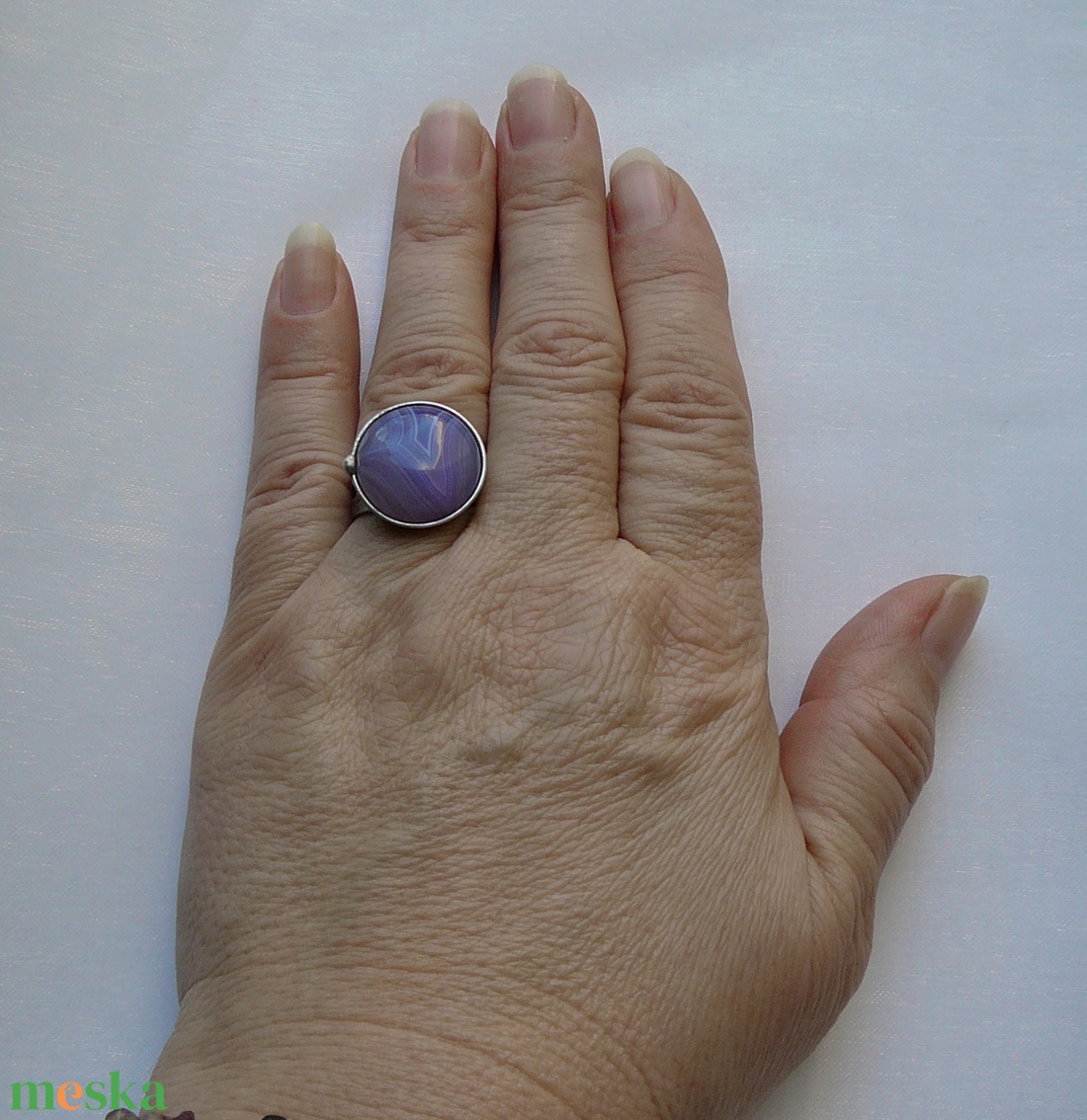 Achát gyűrű - ékszer - gyűrű - szoliter gyűrű - Meska.hu