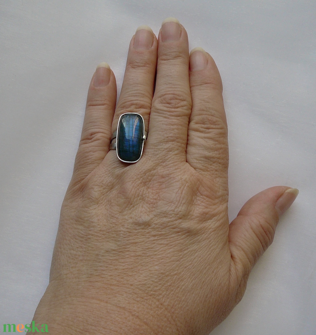 Labradorit gyűrű - ékszer - gyűrű - szoliter gyűrű - Meska.hu