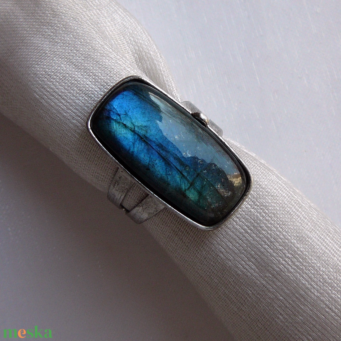 Labradorit gyűrű - ékszer - gyűrű - szoliter gyűrű - Meska.hu
