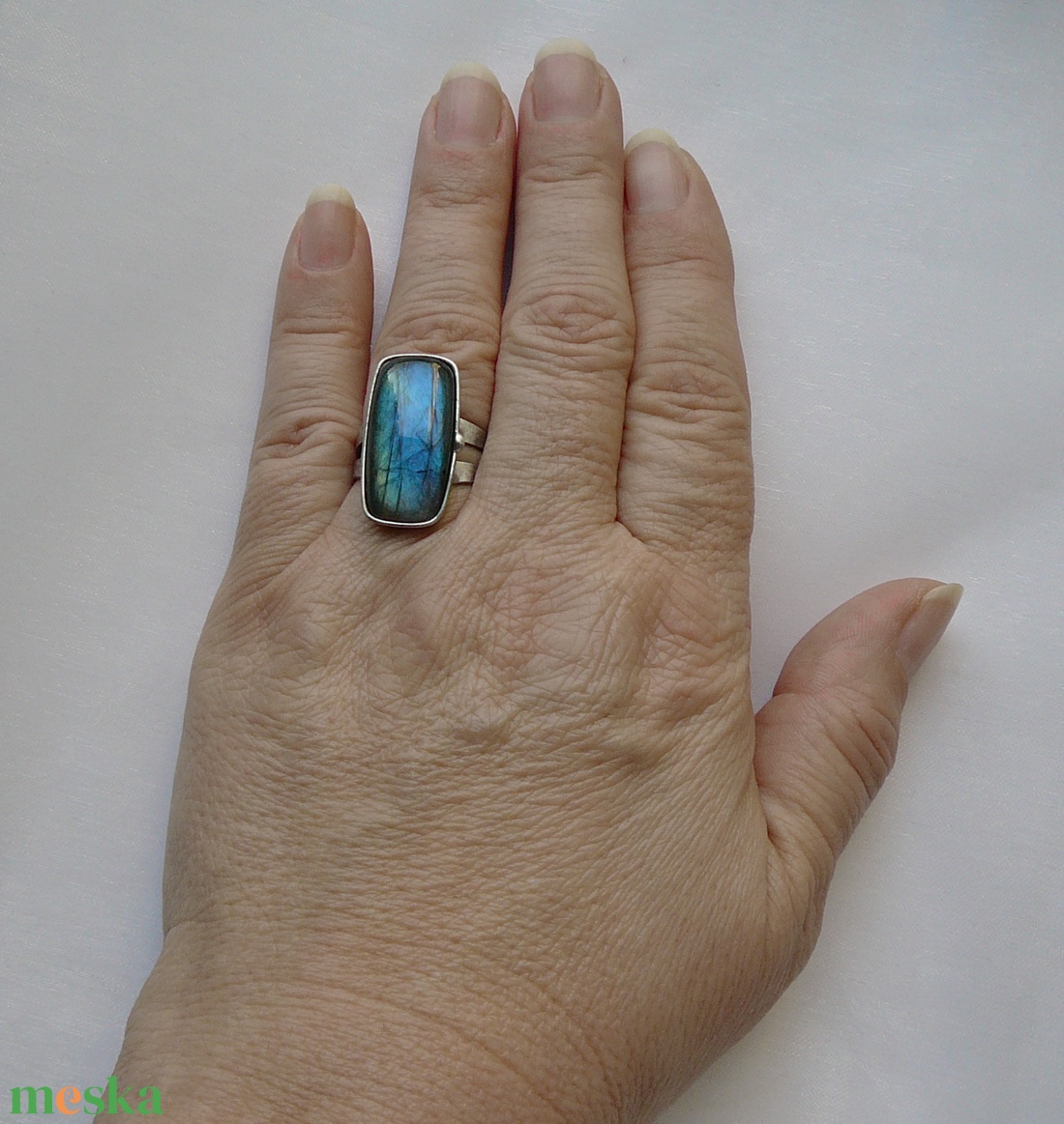 Labradorit gyűrű - ékszer - gyűrű - szoliter gyűrű - Meska.hu
