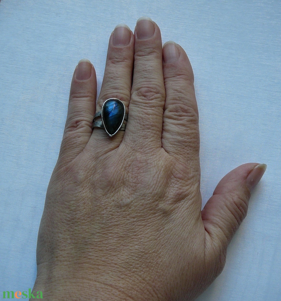 Labradorit gyűrű - ékszer - gyűrű - szoliter gyűrű - Meska.hu