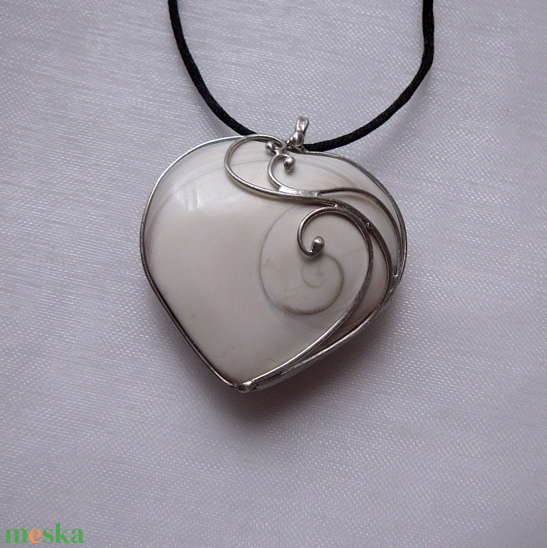 Shiva eye szív medál - ékszer - nyaklánc - medálos nyaklánc - Meska.hu