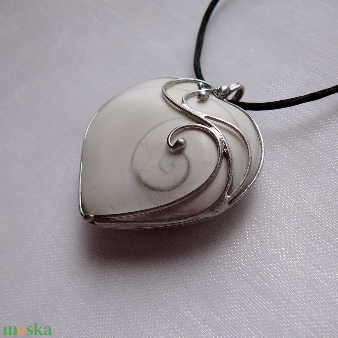 Shiva eye szív medál - ékszer - nyaklánc - medálos nyaklánc - Meska.hu