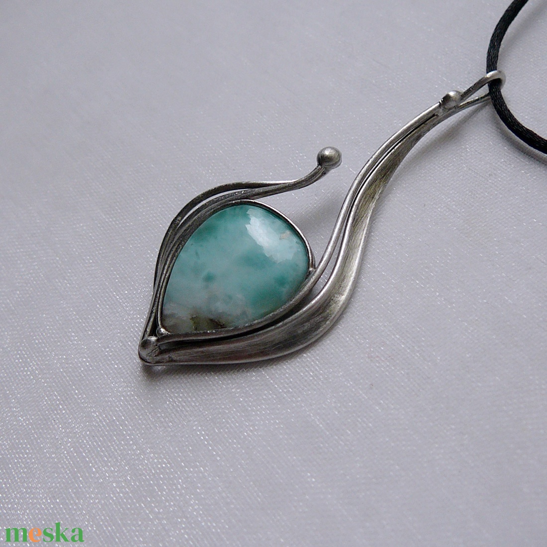 Larimár medál - ékszer - nyaklánc - medálos nyaklánc - Meska.hu