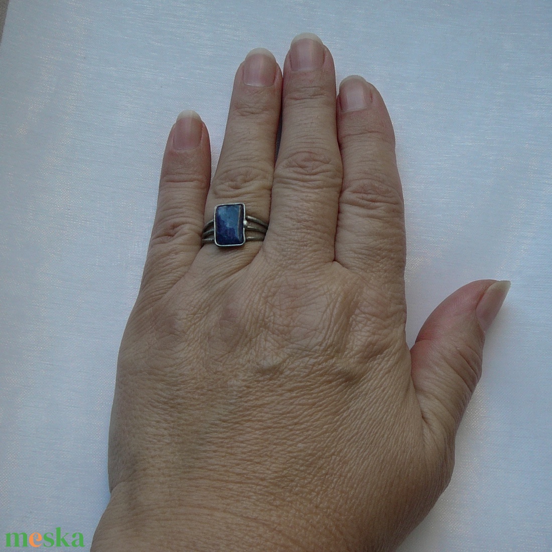 Szodalit gyűrű - ékszer - gyűrű - szoliter gyűrű - Meska.hu