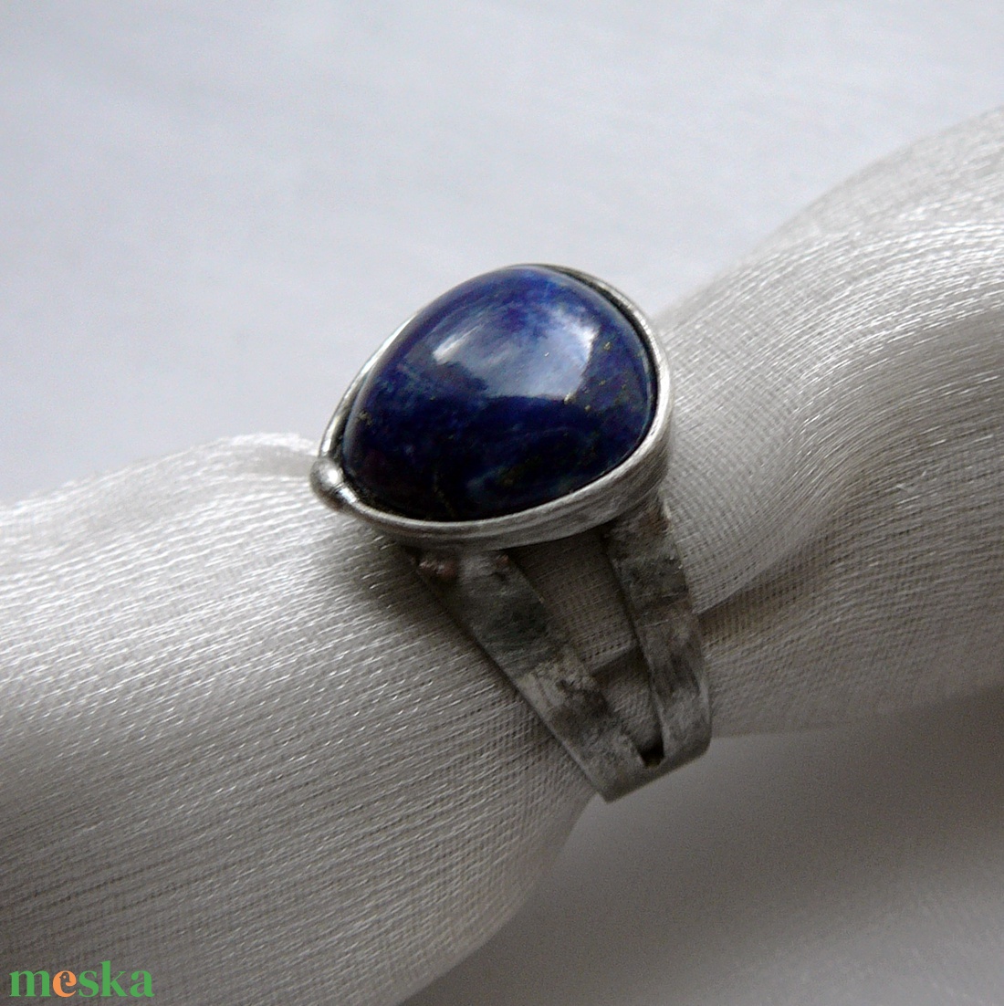Lápisz lazuli gyűrű - ékszer - gyűrű - statement gyűrű - Meska.hu
