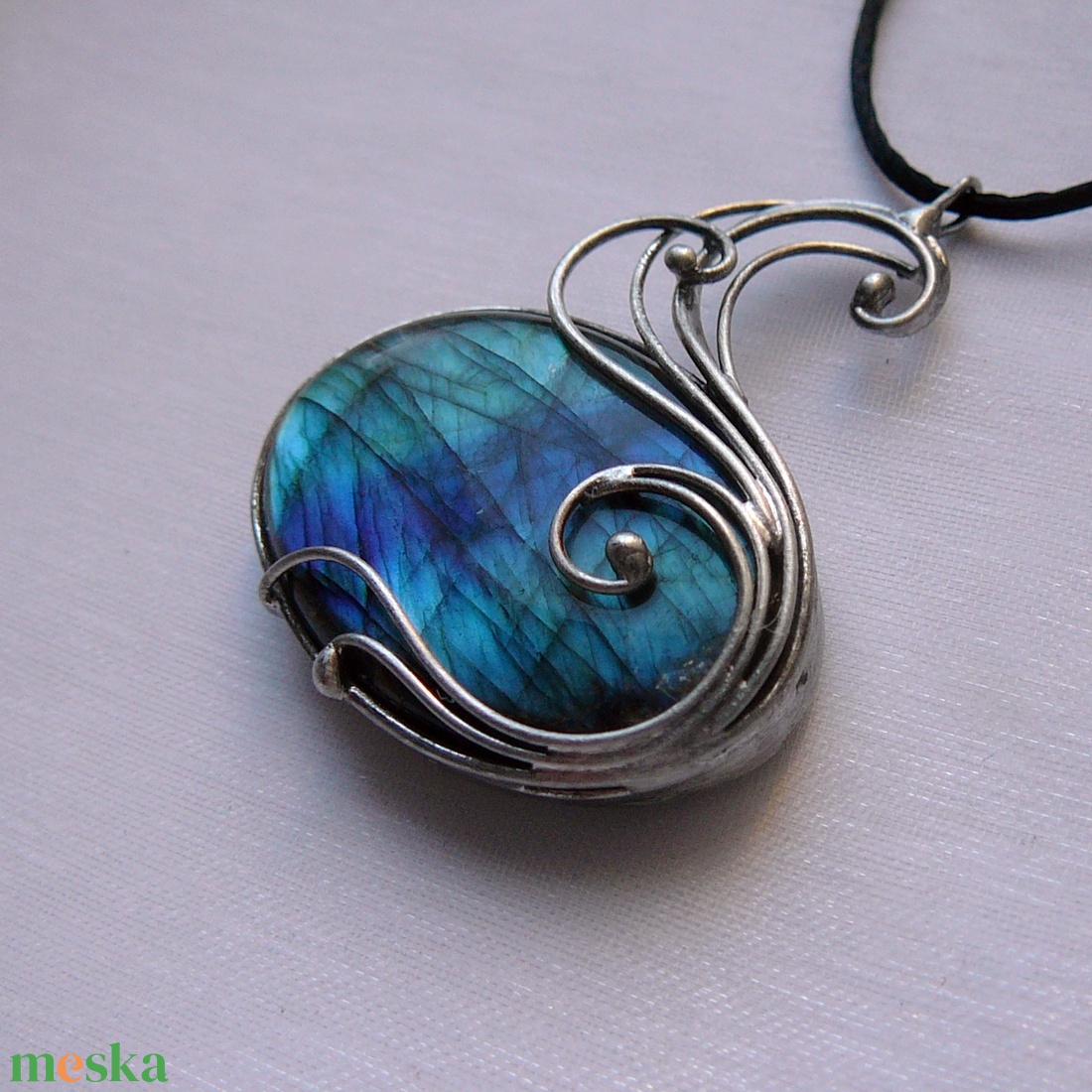 Labradorit medál - ékszer - nyaklánc - medál - Meska.hu