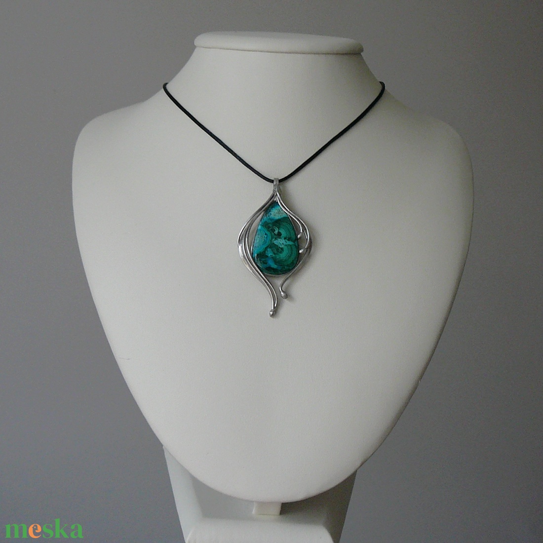 Azúr-malachit medál - ékszer - nyaklánc - medálos nyaklánc - Meska.hu