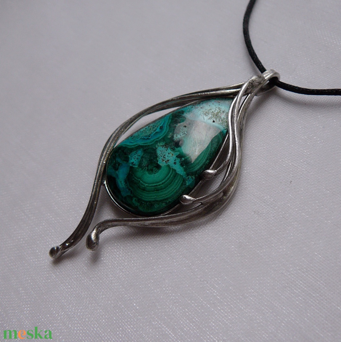 Azúr-malachit medál - ékszer - nyaklánc - medálos nyaklánc - Meska.hu