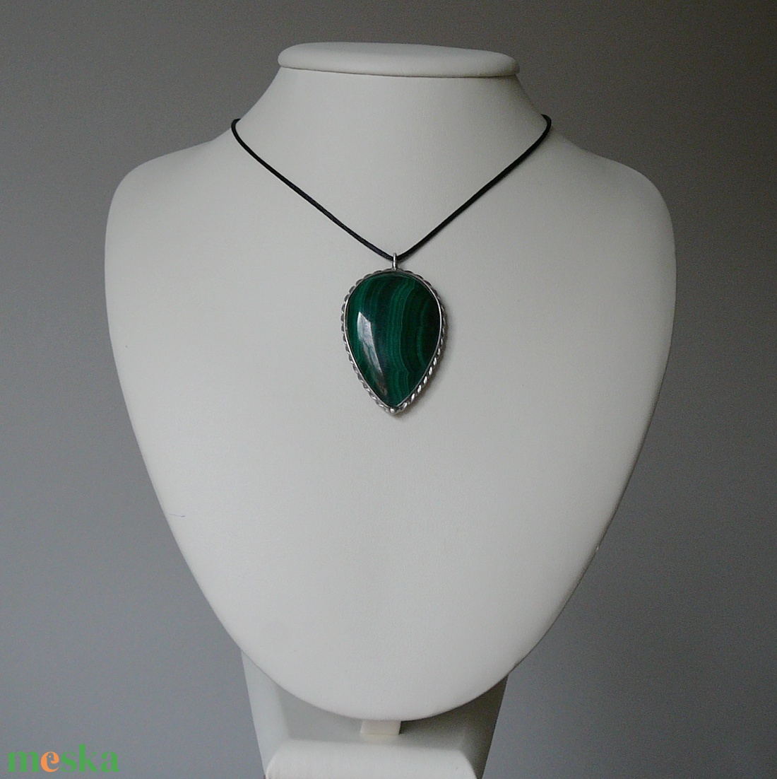 Malachit medál - ékszer - nyaklánc - medálos nyaklánc - Meska.hu