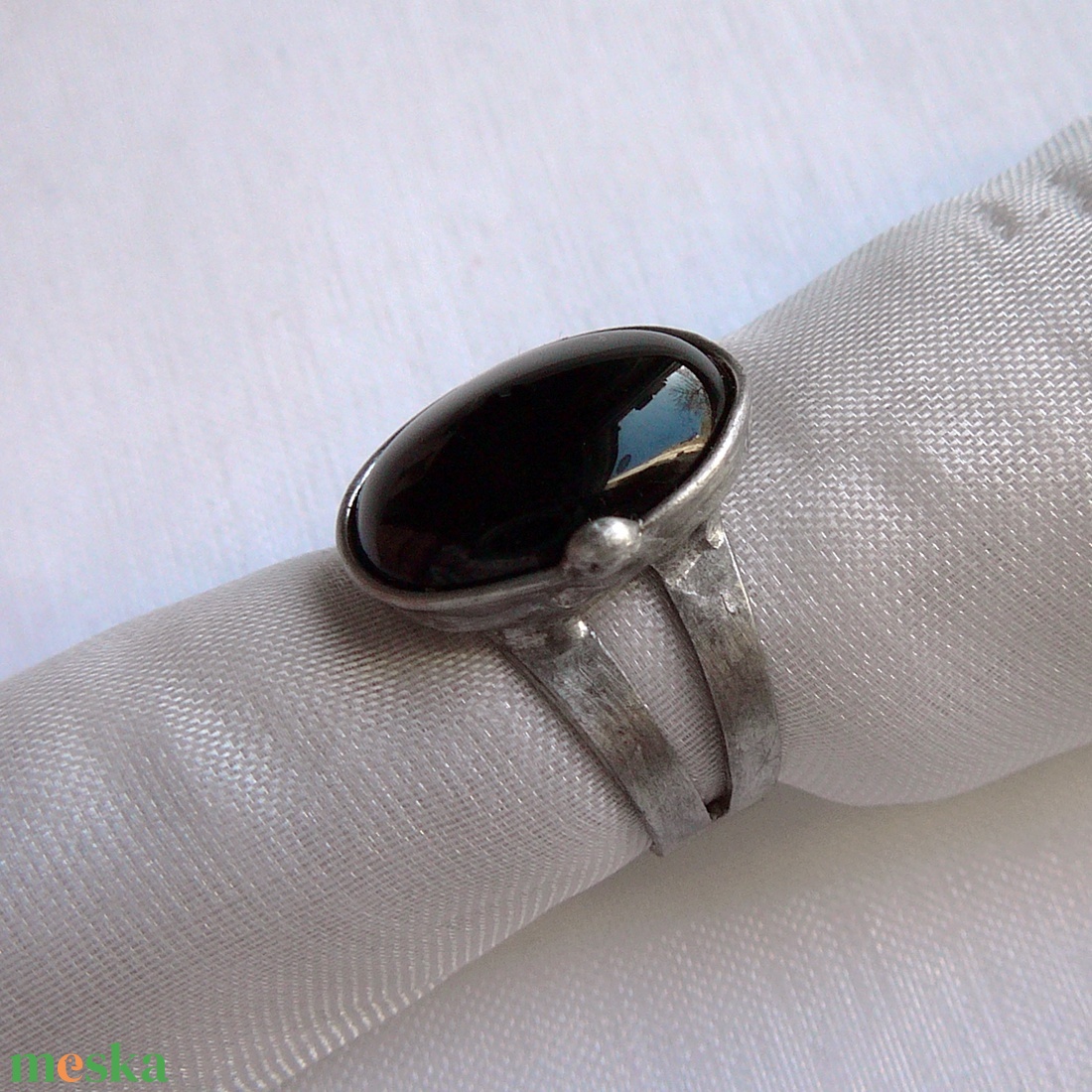 Ónix gyűrű - ékszer - gyűrű - szoliter gyűrű - Meska.hu