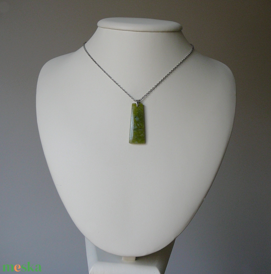 Zöld opál medálos nyaklánc - ékszer - nyaklánc - medálos nyaklánc - Meska.hu