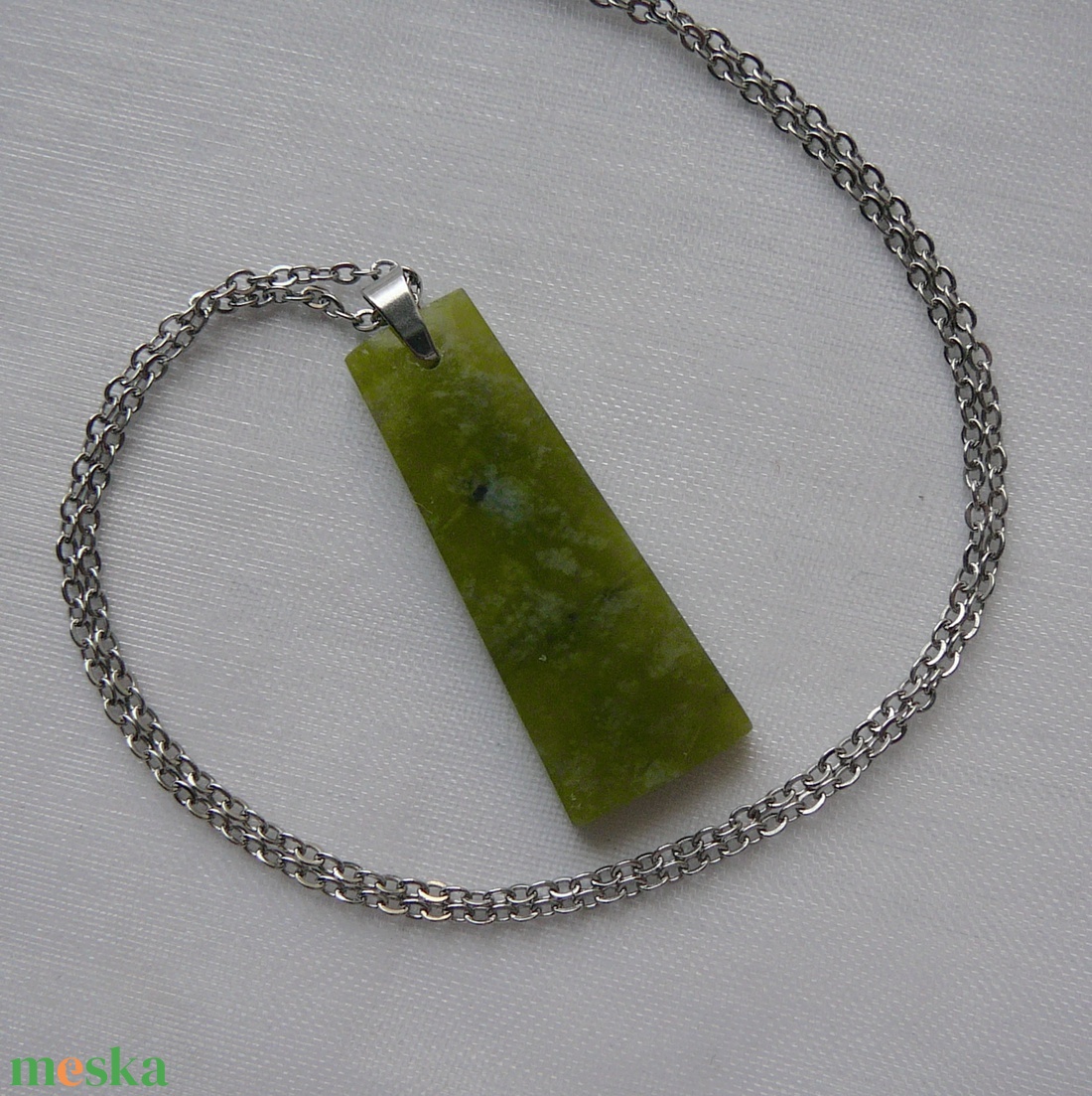 Zöld opál medálos nyaklánc - ékszer - nyaklánc - medálos nyaklánc - Meska.hu