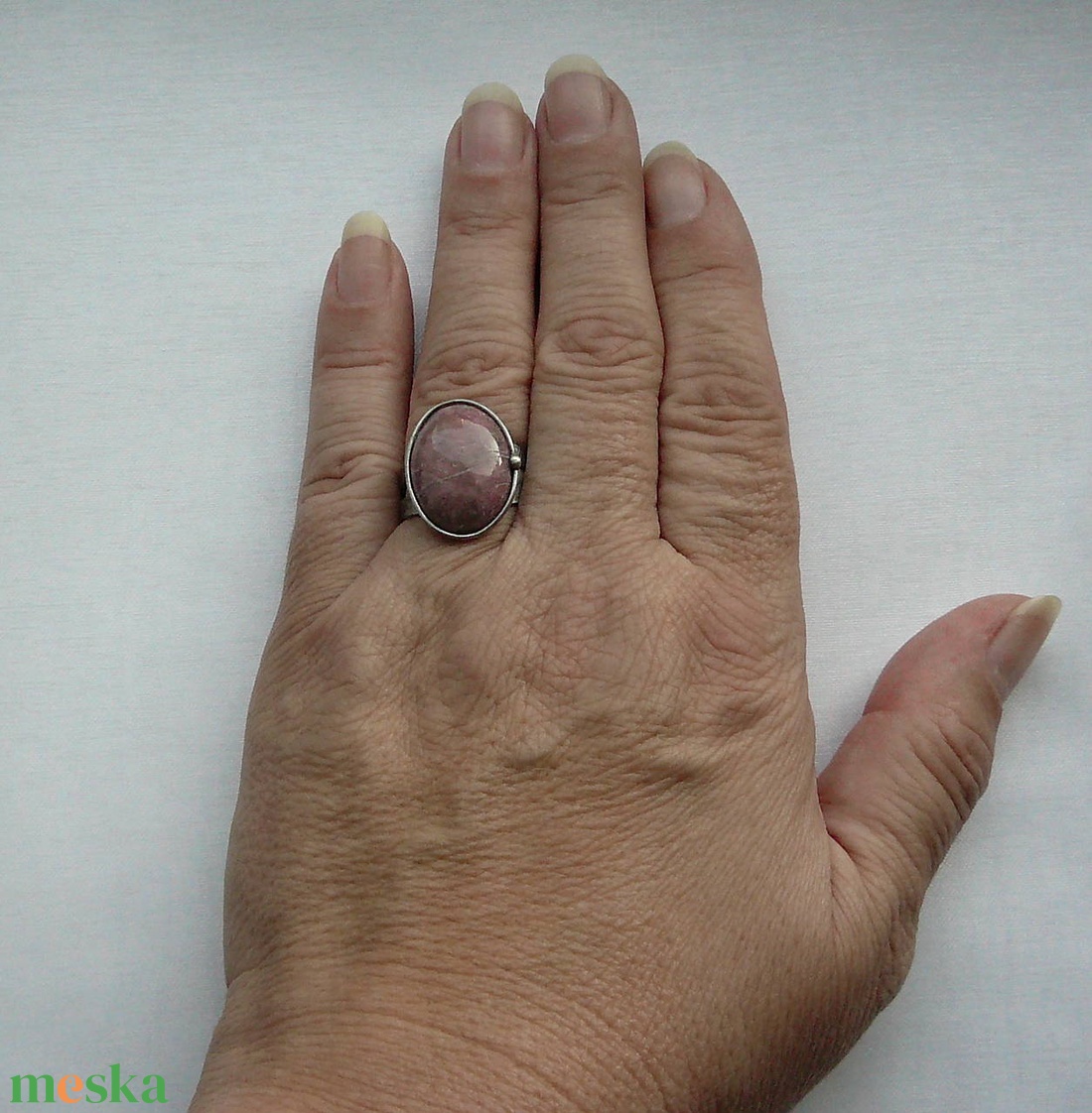 Rodonit gyűrű - ékszer - gyűrű - szoliter gyűrű - Meska.hu