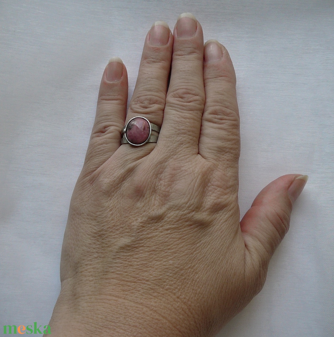 Rodonit gyűrű - ékszer - gyűrű - szoliter gyűrű - Meska.hu