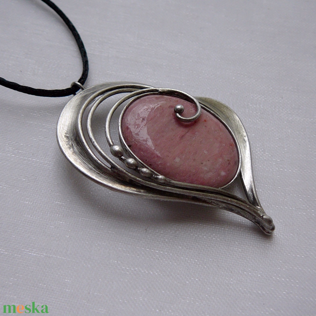 Thulit szív medál - ékszer - nyaklánc - medálos nyaklánc - Meska.hu