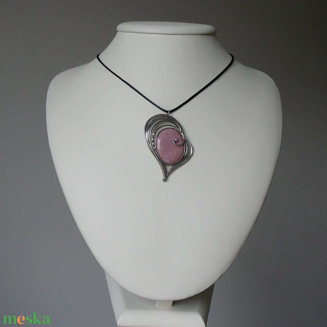 Thulit szív medál - ékszer - nyaklánc - medálos nyaklánc - Meska.hu