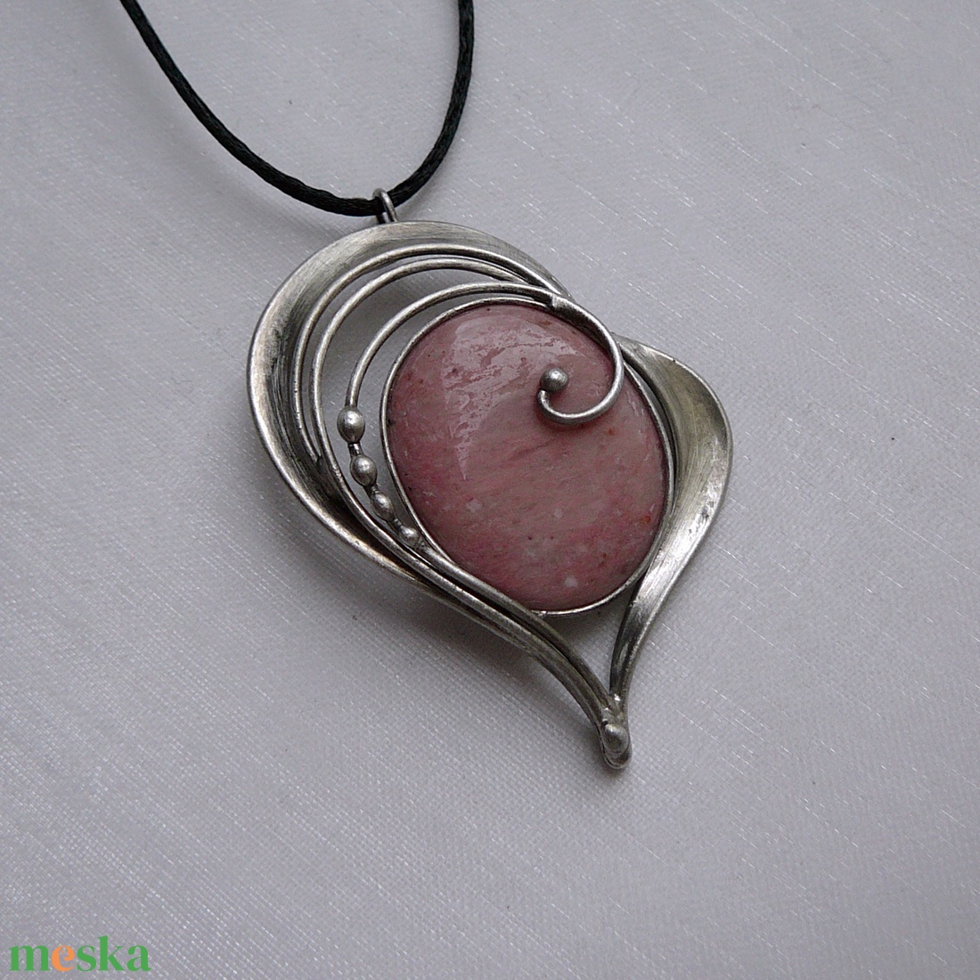 Thulit szív medál - ékszer - nyaklánc - medálos nyaklánc - Meska.hu
