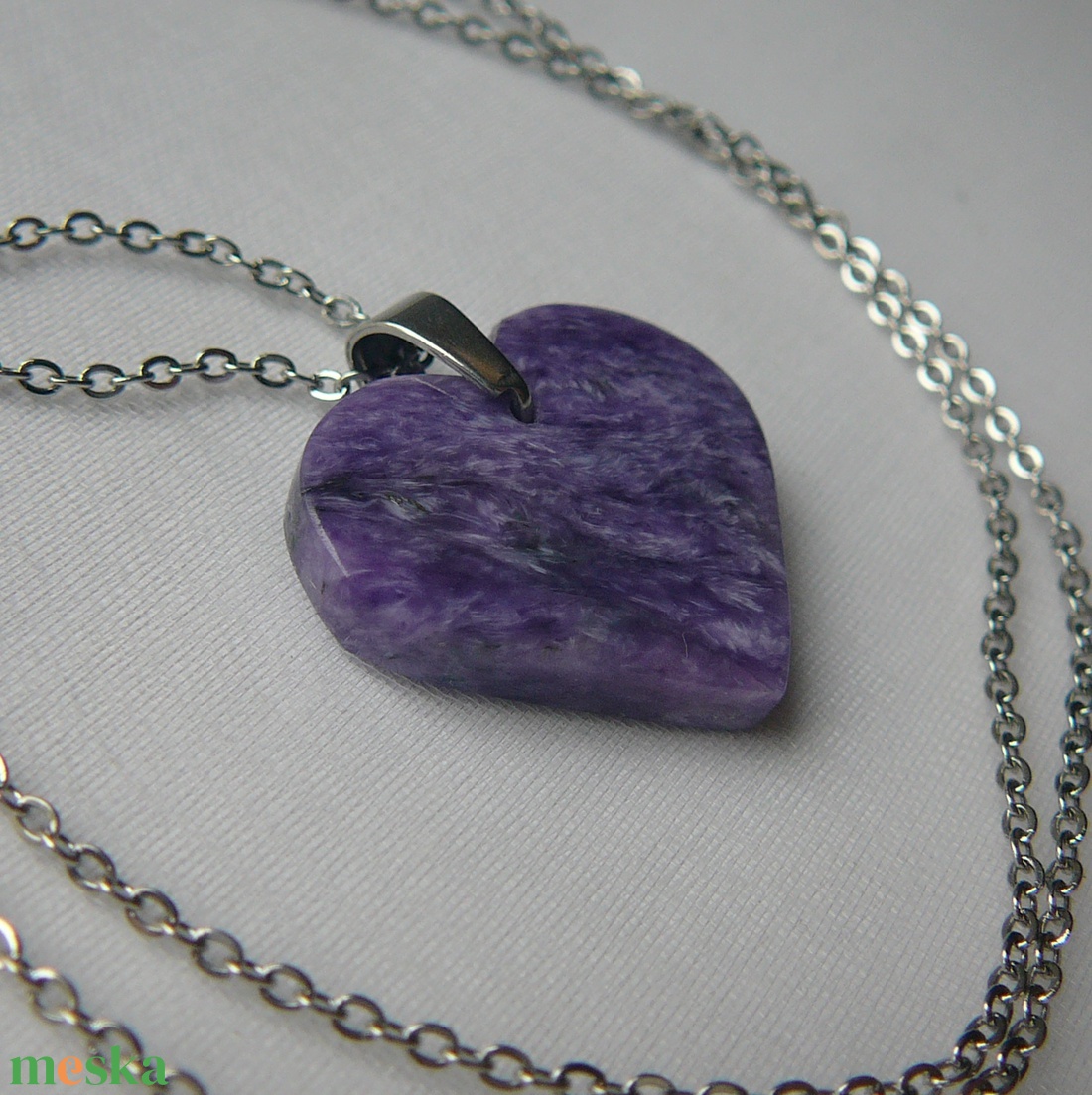 Csaroit szív medálos nyaklánc - ékszer - nyaklánc - medálos nyaklánc - Meska.hu