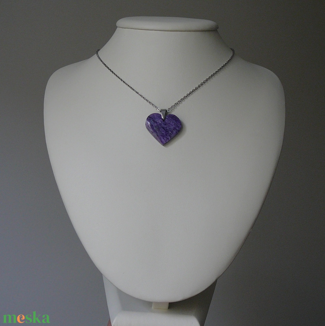 Csaroit szív medálos nyaklánc - ékszer - nyaklánc - medálos nyaklánc - Meska.hu