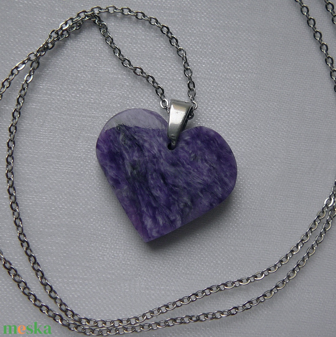 Csaroit szív medálos nyaklánc - ékszer - nyaklánc - medálos nyaklánc - Meska.hu