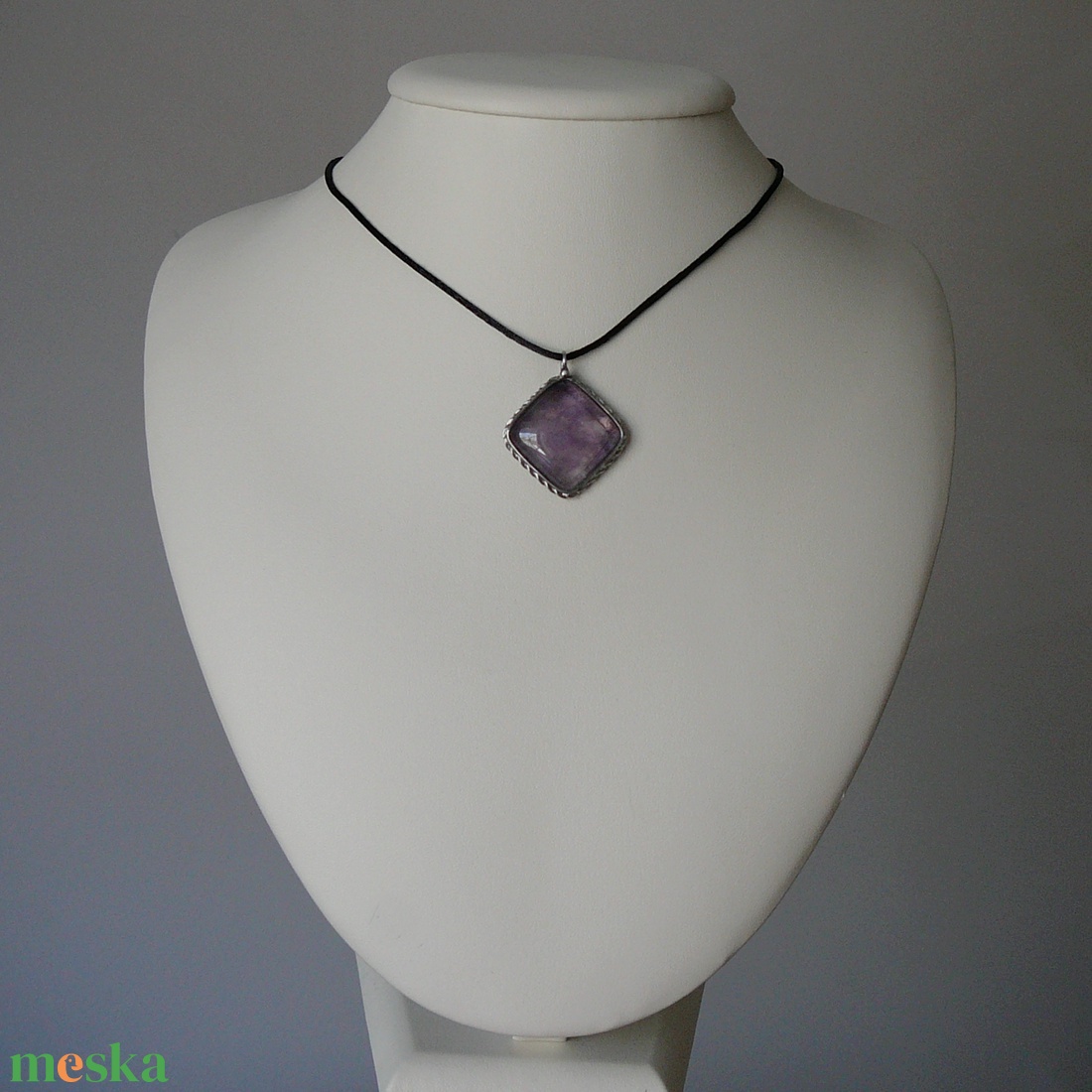 Ametiszt medál - ékszer - nyaklánc - medálos nyaklánc - Meska.hu