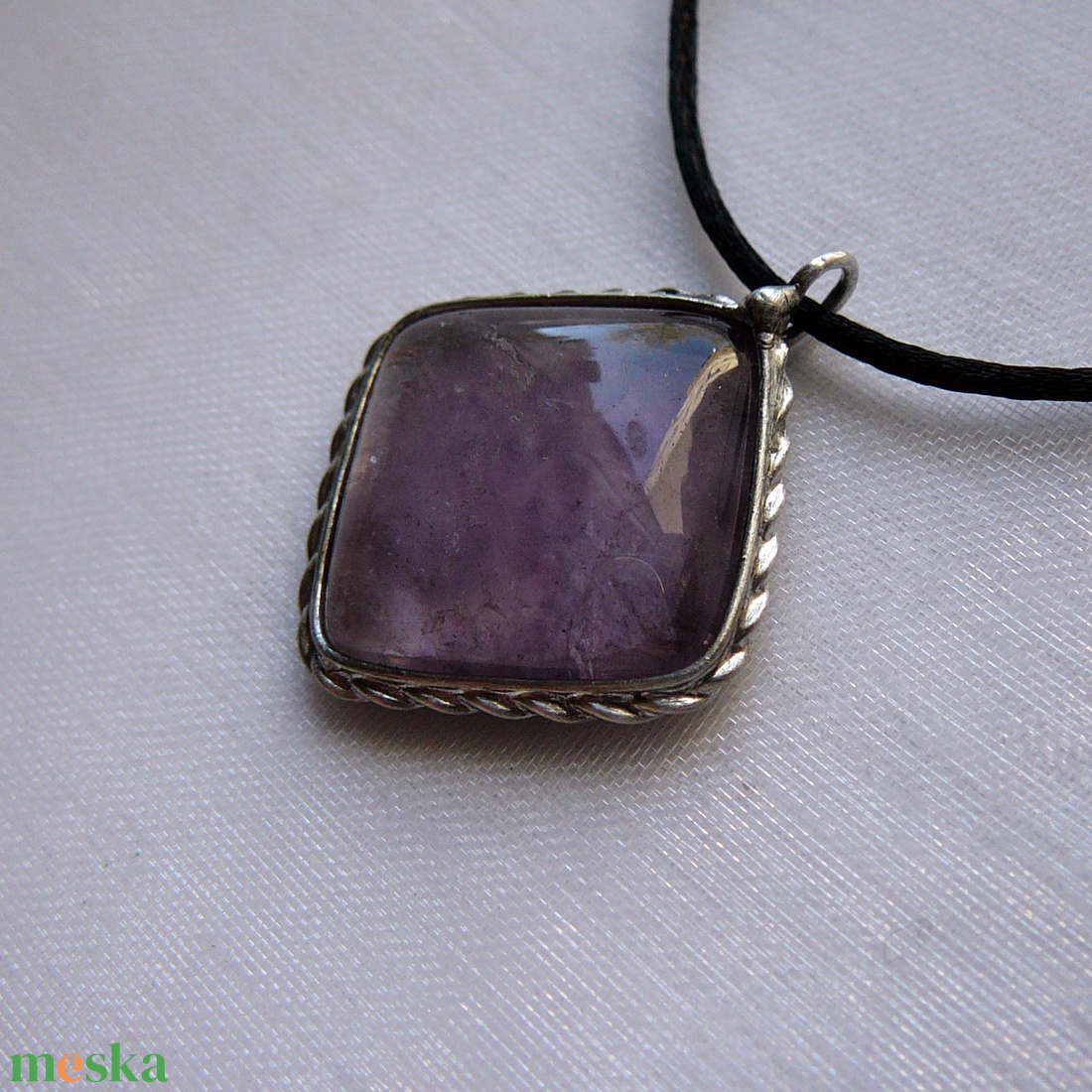 Ametiszt medál - ékszer - nyaklánc - medálos nyaklánc - Meska.hu