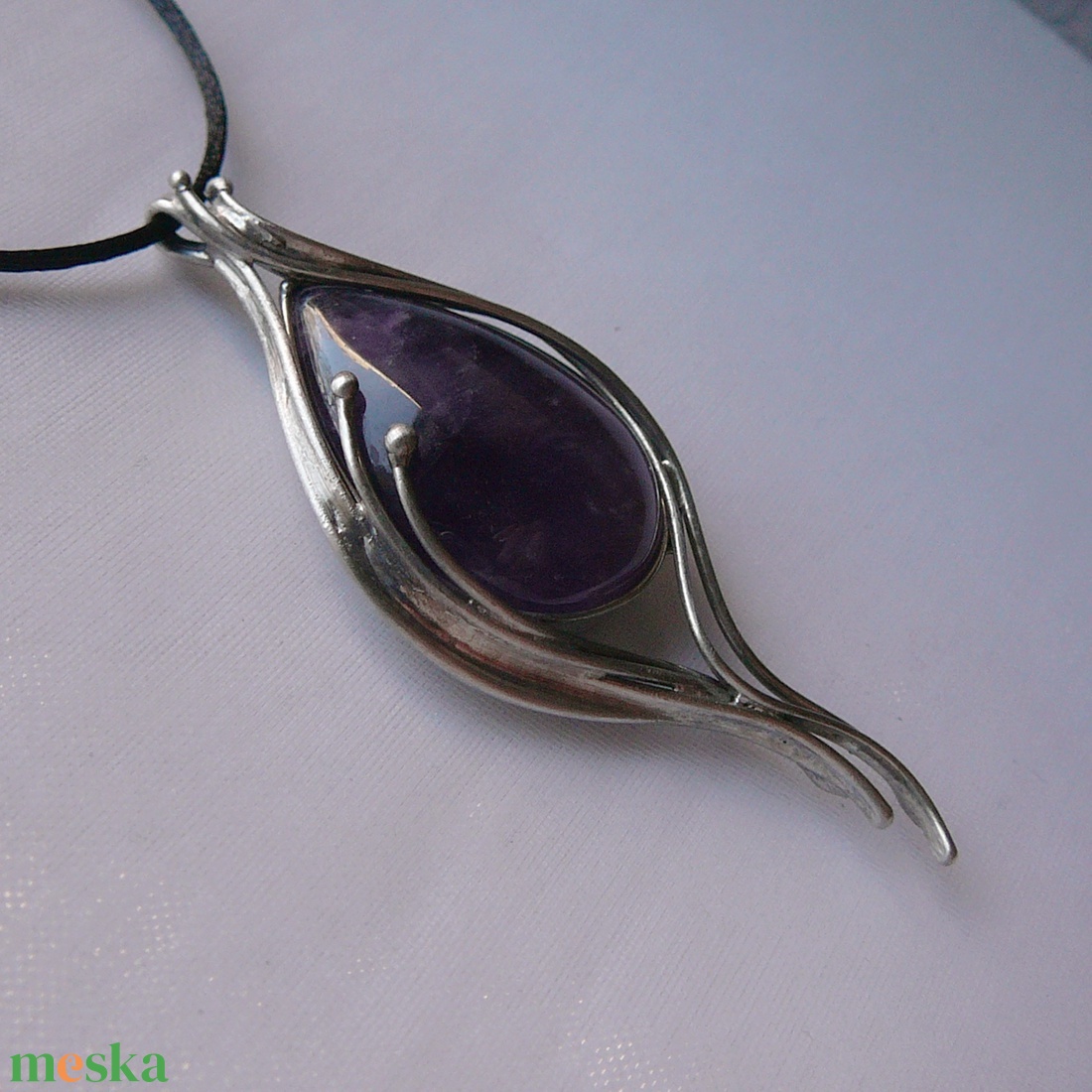 Ametiszt medál - ékszer - nyaklánc - medálos nyaklánc - Meska.hu
