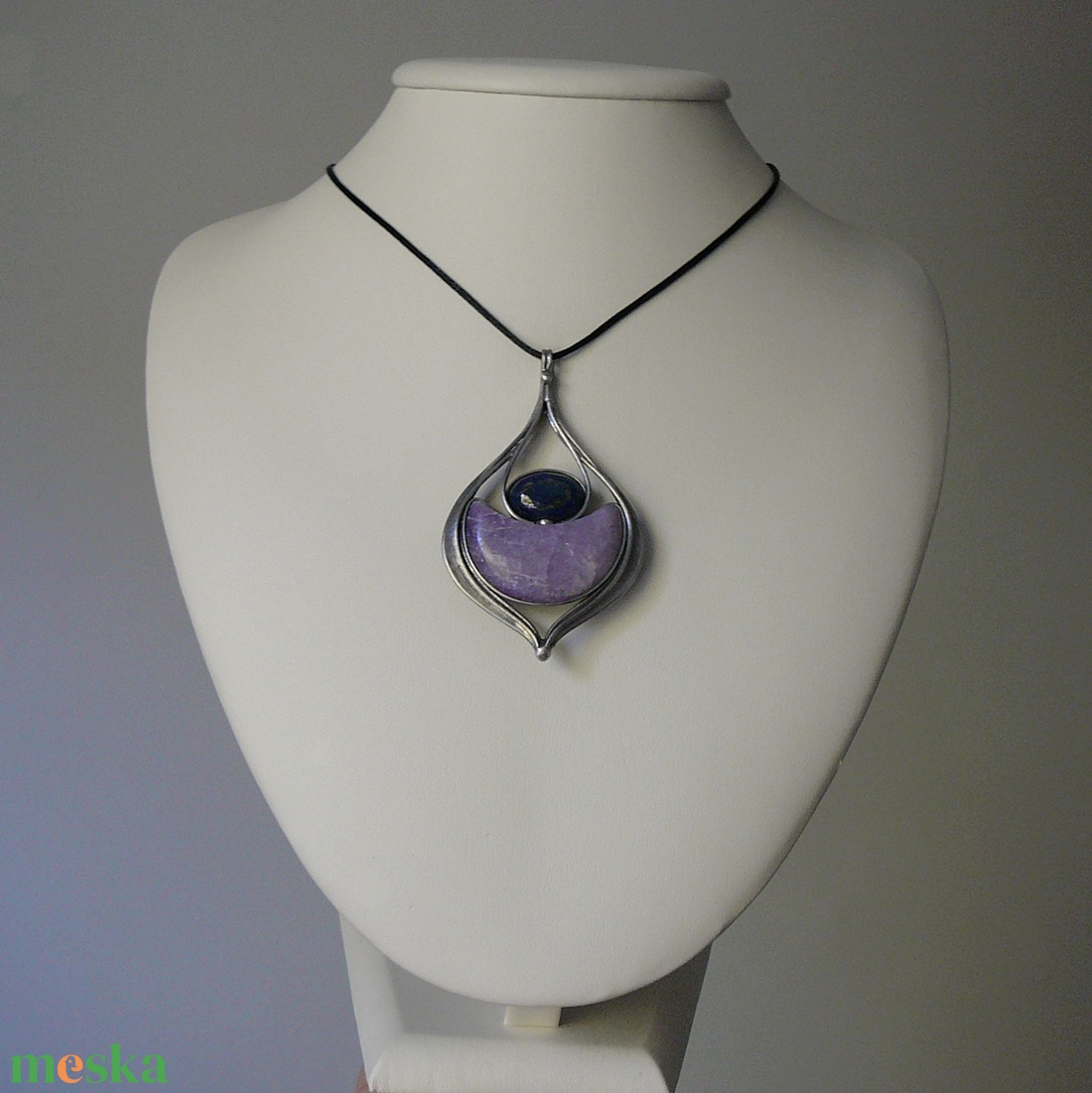 Lepidolit medál - ékszer - nyaklánc - medálos nyaklánc - Meska.hu