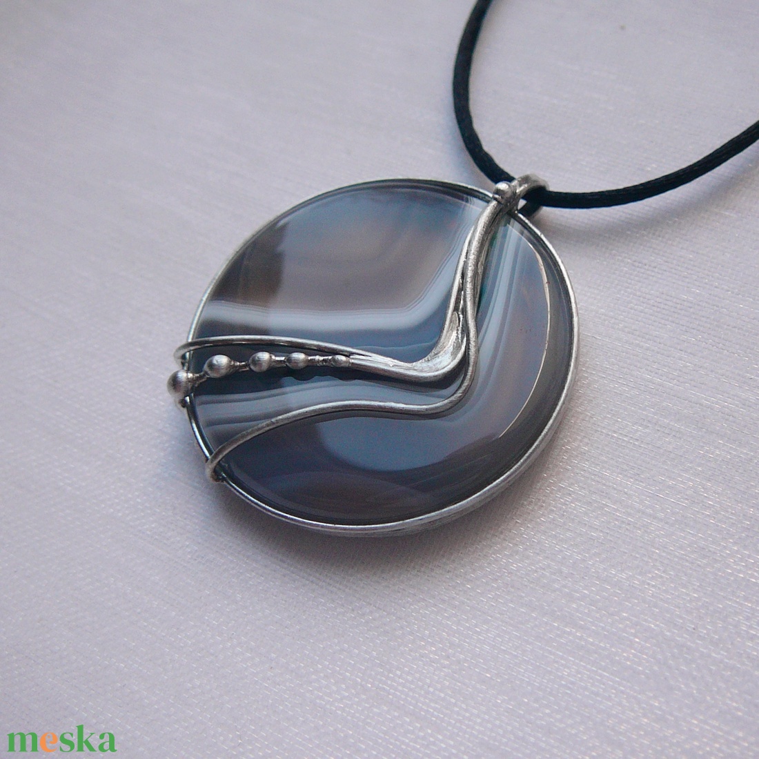 Achát medál - ékszer - nyaklánc - medálos nyaklánc - Meska.hu