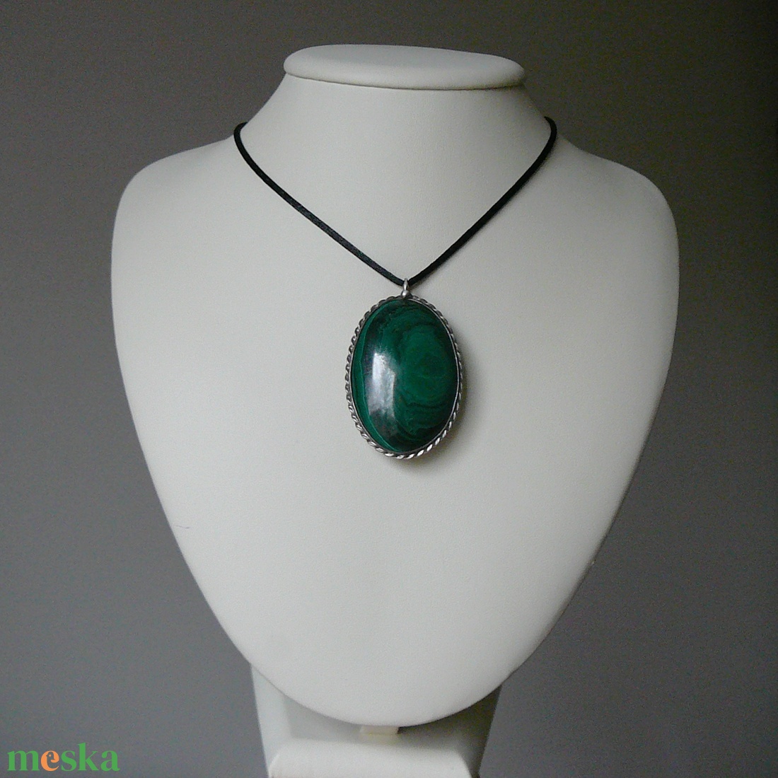 Malachit medál - ékszer - nyaklánc - medálos nyaklánc - Meska.hu