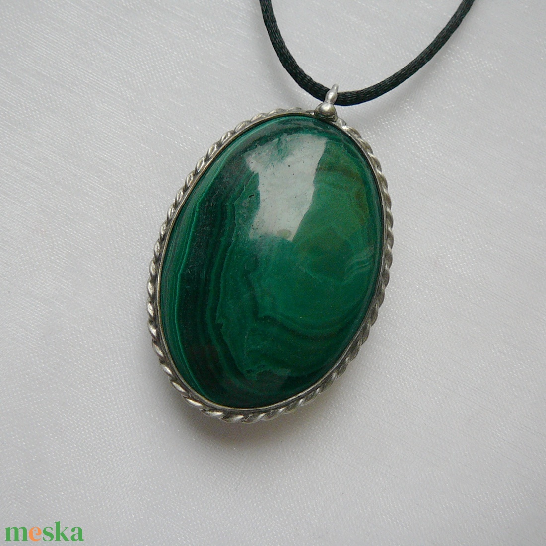 Malachit medál - ékszer - nyaklánc - medálos nyaklánc - Meska.hu