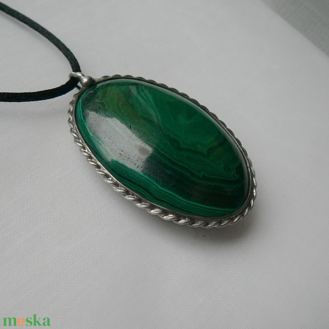 Malachit medál - ékszer - nyaklánc - medálos nyaklánc - Meska.hu