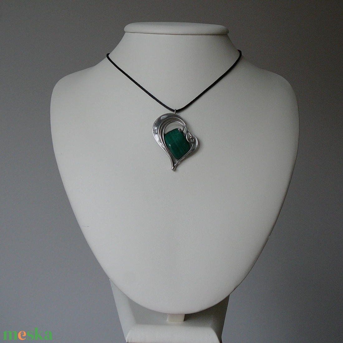 Malachit medál - ékszer - nyaklánc - medálos nyaklánc - Meska.hu