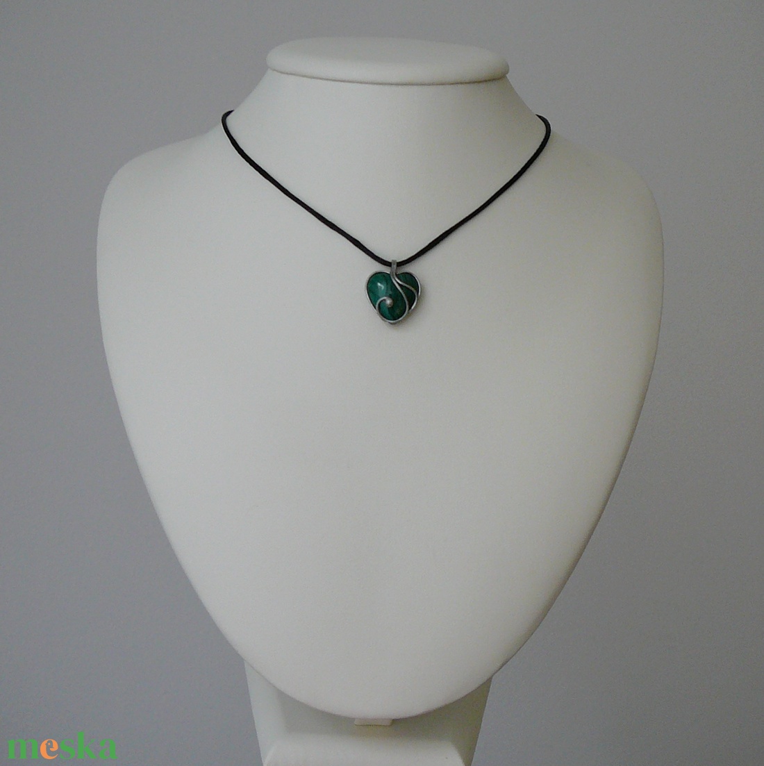 Malachit medál - ékszer - nyaklánc - medálos nyaklánc - Meska.hu