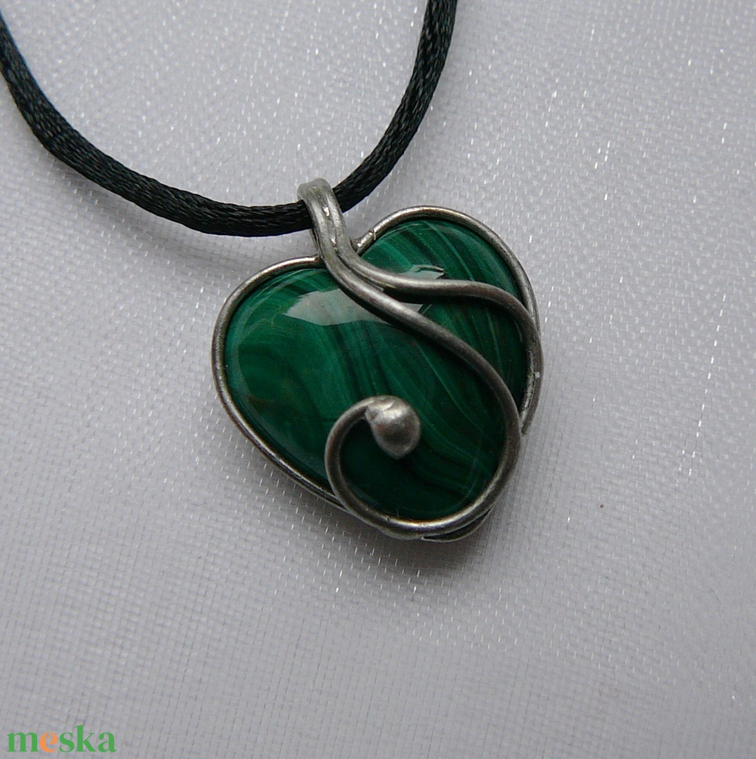 Malachit medál - ékszer - nyaklánc - medálos nyaklánc - Meska.hu