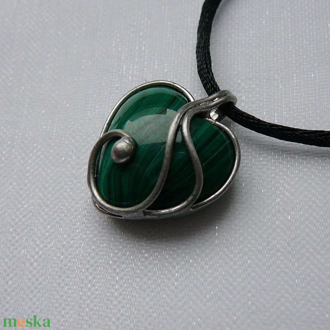 Malachit medál - ékszer - nyaklánc - medálos nyaklánc - Meska.hu