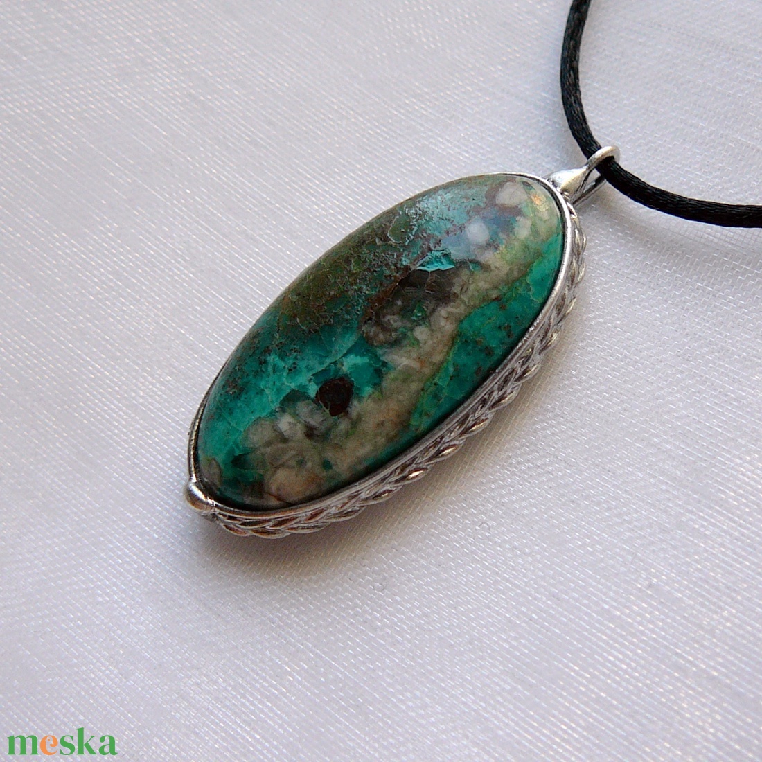 Krizokolla medál - ékszer - nyaklánc - medálos nyaklánc - Meska.hu