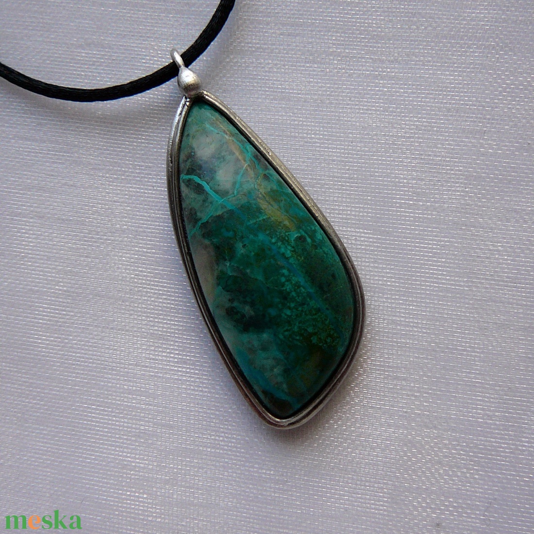 Krizokolla medál - ékszer - nyaklánc - medálos nyaklánc - Meska.hu