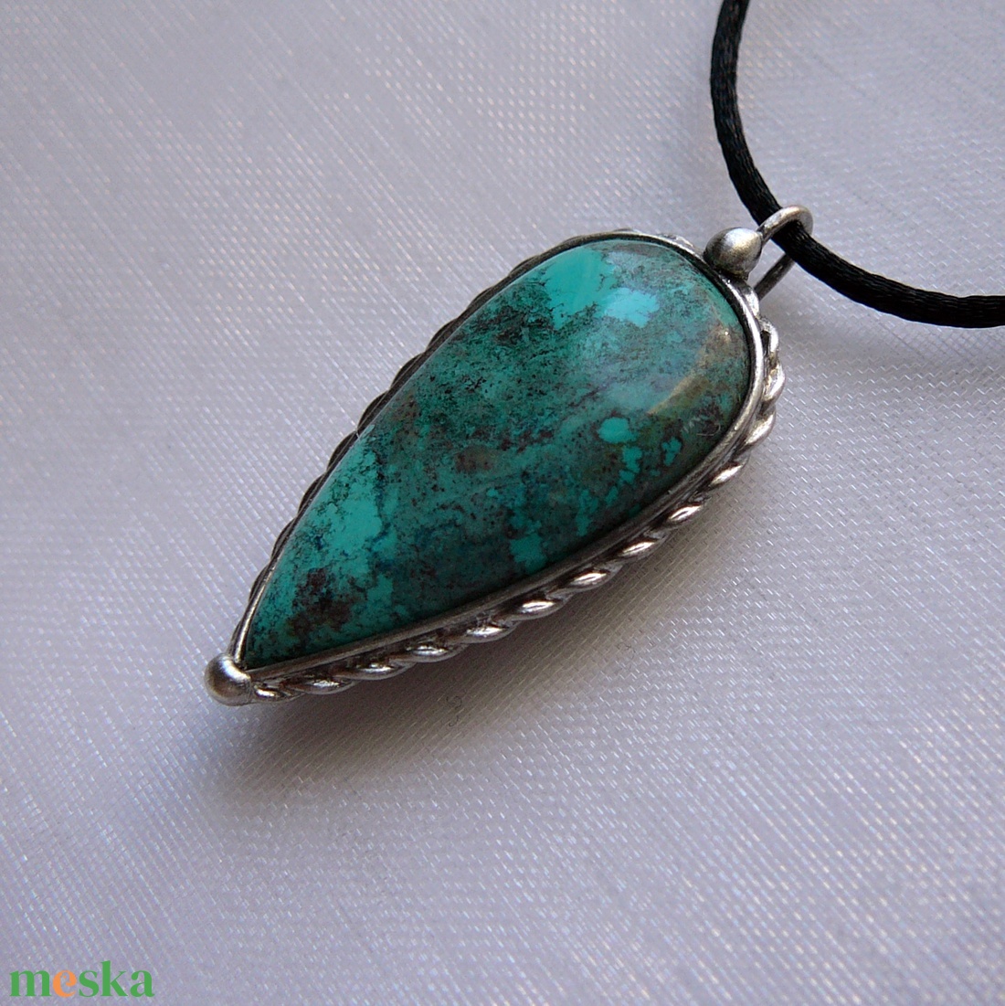 Krizokolla medál - ékszer - nyaklánc - medálos nyaklánc - Meska.hu