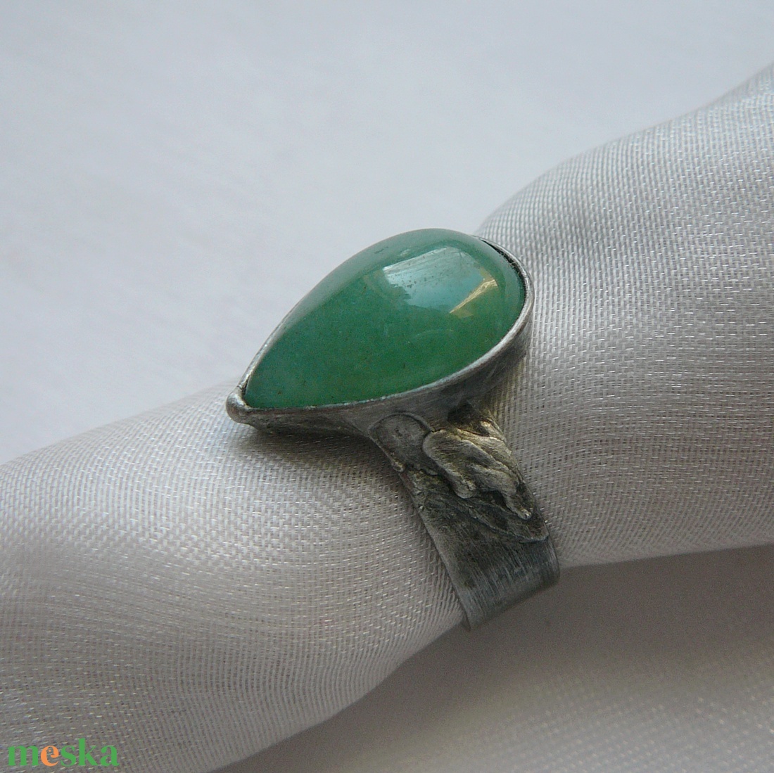 Aventurin gyűrű - ékszer - gyűrű - szoliter gyűrű - Meska.hu